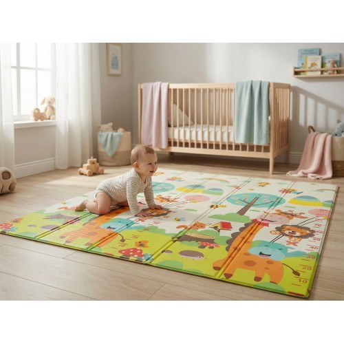 Holmen Oyun Matı Arabalar ve Hayvanlar Katlanabilir 150*200 cm